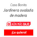Jardinera ovalada de madera