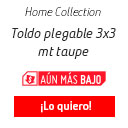Toldo plegable 3x3 mt taupe