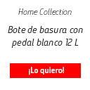 Bote de basura con pedal blanco 12 L