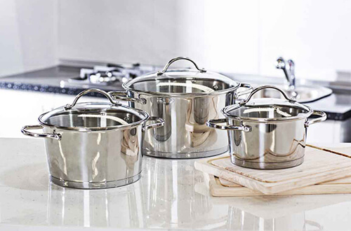 sartenes cromados y ollas cromadas